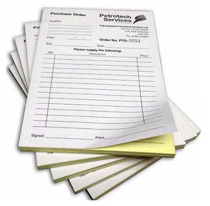 custom invoice book